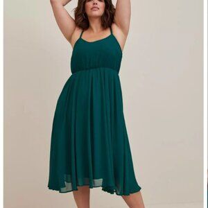 Midi Chiffon Pleated Dress